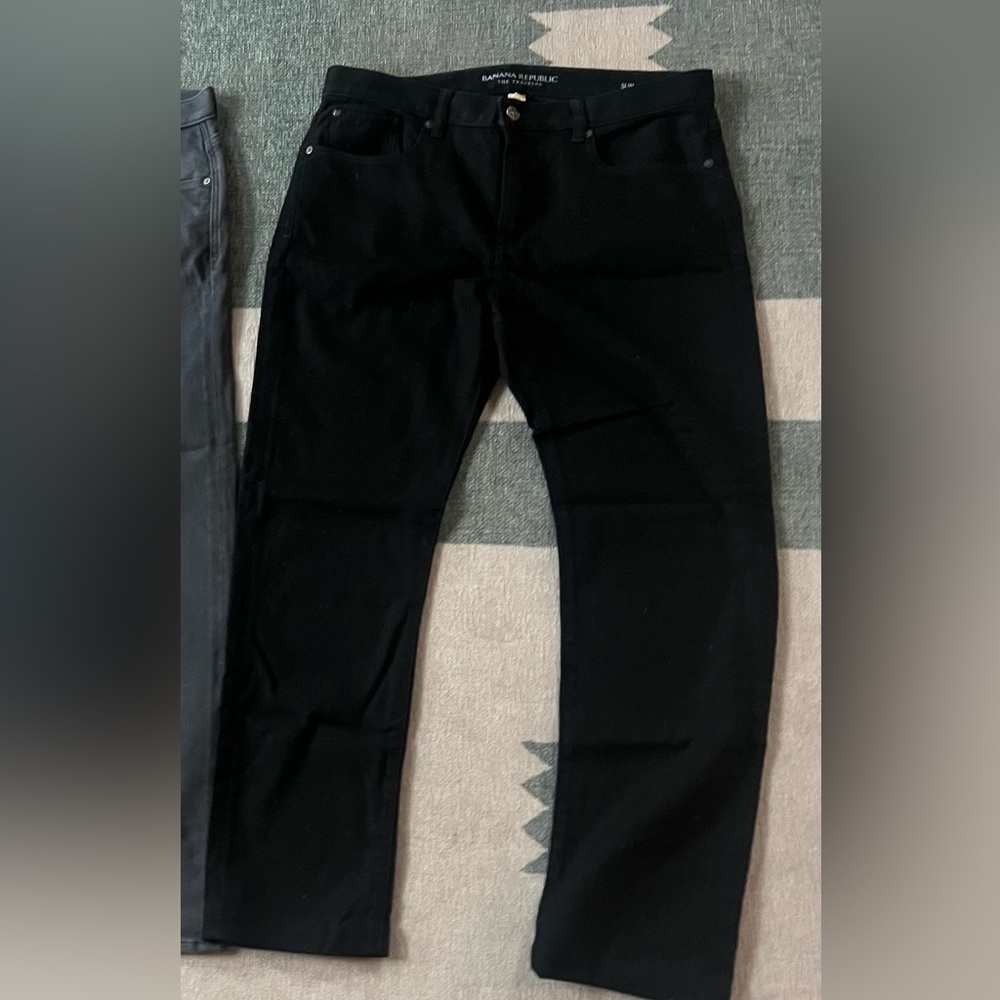 Banana Republic Slim Traveler Paint - Black - 34 Waist